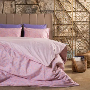 “Luna” Fiori Pink Duvet Cover - Double 205x245