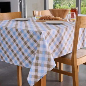 “Multi Line” Tablecloth by Quadri Blue - 140x140