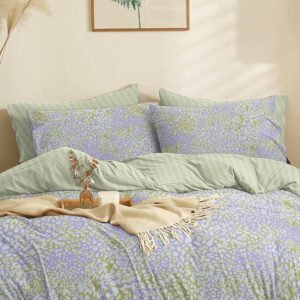 “Marta” Blot Olive Duvet Cover - King Size 225x245
