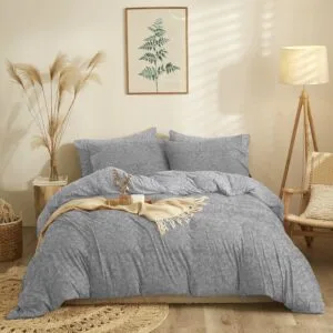 “Marta” Eden Grey Sheet Set - Single 165x260 (x2) + 50x70 (x1)