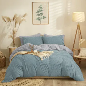 “Marta” Eden Pine Green Sheet Set - Single 165x260 (x2) + 50x70 (x1)