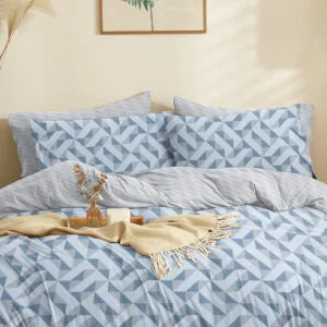 “Marta” Mira Blue Duvet Cover - King Size 225x245