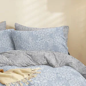 “Marta” Pansy Denim Pillow Covers