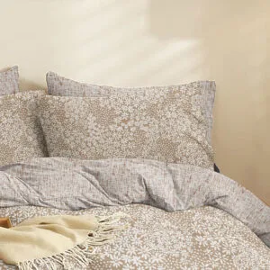 “Marta” Pansy Mocha Pillow Covers