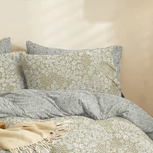 “Marta” Pansy Olive Pillow Covers