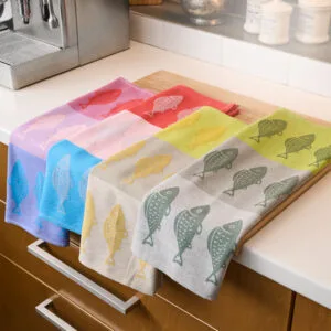 "Fish" Pique Glass Towel