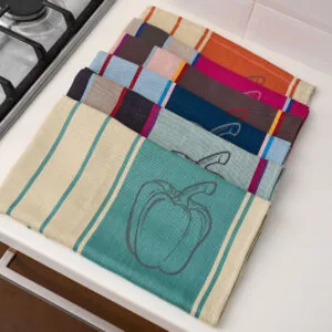 "Pepper" Pique Glass Towel
