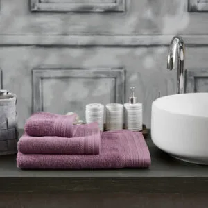 Solid-Color “New Cotton Series” Towel – Dusty Purple - Bath Towel 75x150