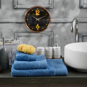 Solid-Color “New Cotton Series” Blue Towel - Bath Towel 75x150