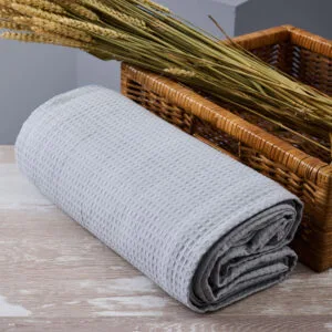 "Summer Line" Pique Blanket CP L. Grey - Extra-Large 230x265