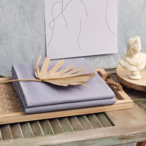 “Power Nap” Sheet Set, Medium Grey - Double 200x240 (x2) + 50x70 (x2)